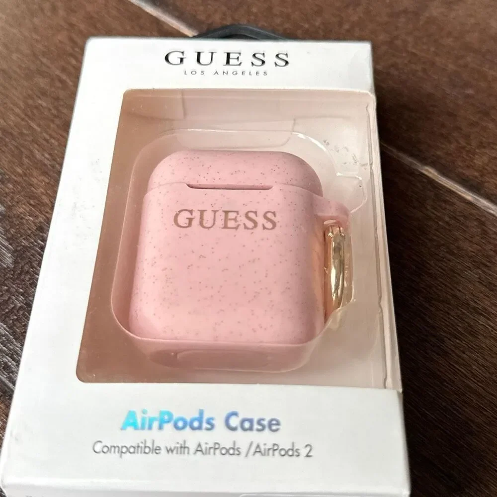 NIB Guess Air Pods 2‎ case pink gold